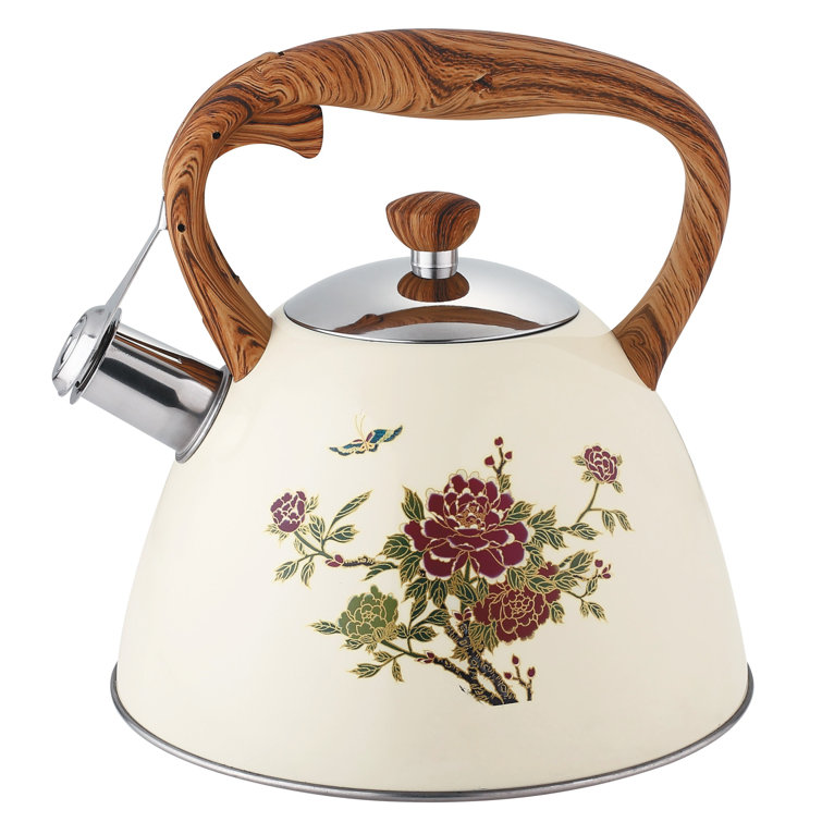Flantor 2.7 Quart Whistling Color Changing Tea Kettle Flower Wayfair